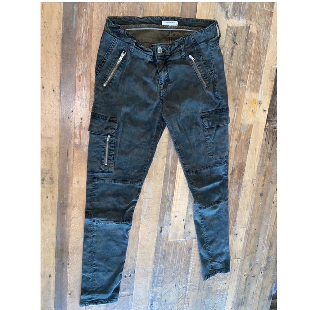 camo print cargo style skinny jeans